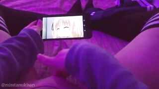 parents are in the next room but I can't control my urge to touch my pussy watching Hentai so loud - 5 image