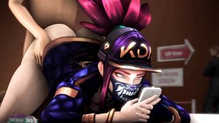 3D Compilation: Akali Dreaming With Ahri While Is Hard Fucked - 3 image