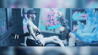 3D Compilation: Akali Dreaming With Ahri While Is Hard Fucked - 8 image