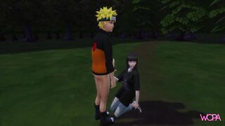 Naruto having sex with Hinata in the middle of the forest - 2 image