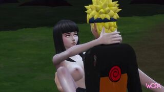 Naruto having sex with Hinata in the middle of the forest - 3 image