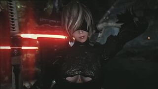 Huge monster fucked 2B right in the cave | Honey Select 2 - 1 image