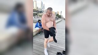 Jumping into Lake Ontario