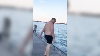 Jumping into Lake Ontario