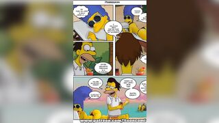 Let's Read The Simpsons Marge Cheats on Homer in Public - Parody Porn Comic - 4 image