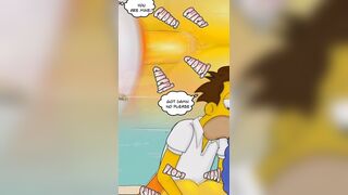 Let's Read The Simpsons Marge Cheats on Homer in Public - Parody Porn Comic - 9 image