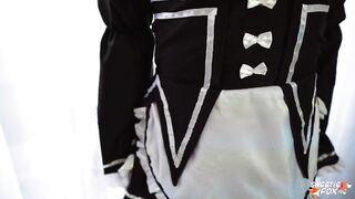 Sexy Maid Rem Sucks and Hard Fucks First Time with Subaru to Cum in Mouth - Cosplay re:Zero - 2 image