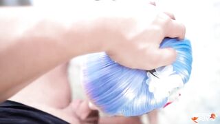 Sexy Maid Rem Sucks and Hard Fucks First Time with Subaru to Cum in Mouth - Cosplay re:Zero - 4 image