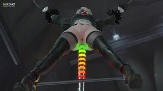 2B fucked in the ass by fucking machine - 1 image