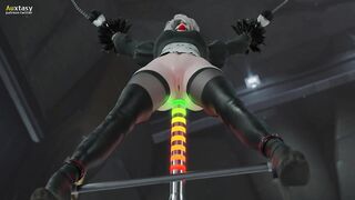 2B fucked in the ass by fucking machine - 2 image