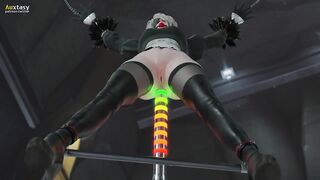 2B fucked in the ass by fucking machine - 5 image