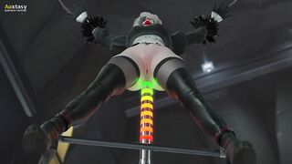 2B fucked in the ass by fucking machine - 9 image