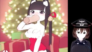 Getting a blowjob from the christmas catgirl - 6 image