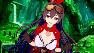 Genshin Impact: HOT SEX WITH CUTE WAIFU AMBER (3D Hentai) - 1 image