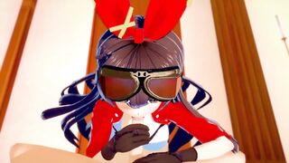 Genshin Impact: HOT SEX WITH CUTE WAIFU AMBER (3D Hentai) - 2 image