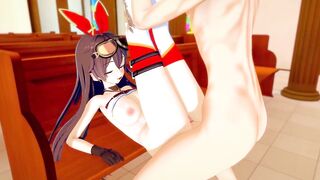 Genshin Impact: HOT SEX WITH CUTE WAIFU AMBER (3D Hentai) - 5 image