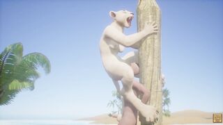 Kira the Lion Furry Girl enjoying his meal - 6 image