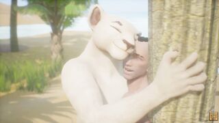 Kira the Lion Furry Girl enjoying his meal - 7 image