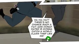 Policewoman has sex with a street tramp - 2 image