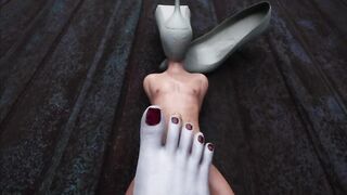 Dimitrescu Footjob Ethan Animation - 10 image