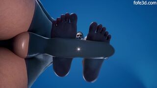 Sensual Barefoot Cock Trample Animation - 1 image