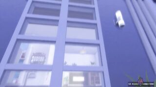 My Neighbor With Huge Tits Fucked on the Porch of my House (POV) - Sexual Hot Animations - 6 image