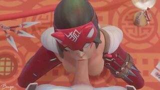 Kiriko The Ninja Healer Blowjob - 1 image