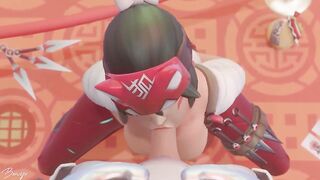 Kiriko The Ninja Healer Blowjob - 4 image