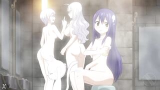 Fairy Tail OVA bath scene [nude filter] - 5 image