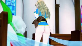 Princess Zelda fingers her pussy...IN CHURCH! - 3 image