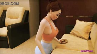 Fuck In Airplane With Horny Futa Stewardess [ 3D Hentai ] - 7 image