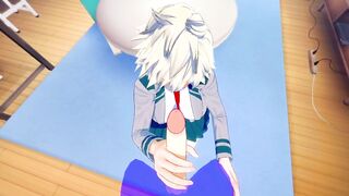My Hero Academia Hentai 3D - Mitsuki Bakugo Hard Sex [Handjob, Blowjob, Fucked & POV] with cumshort and creampie - Japanese Asian Manga Anime Game Porn - 8 image