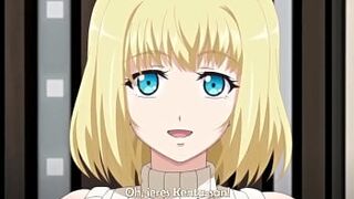 Busty hentai blonde fucks with her boyfriend - 1 image