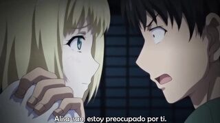 Busty hentai blonde fucks with her boyfriend - 9 image