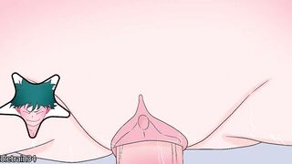Midoriya massages Uraraka's tits and fucks her - My Hero Academia hentai - 6 image