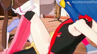 POKEMON TRAINERS DAWN AND ROSA LESBIAN ANIME HENTAI 3D UNCENSORED - 2 image