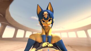Ankha Rides Huge Cock Until her Ass is Filled with Cum - 1 image