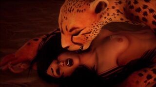 Furry Lesbian erotic licking and scissoring - 2 image