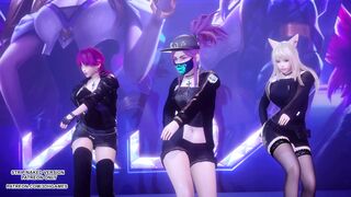 MMD Exid - Me & You Ahri Akali Evelynn Sexy Kpop Dance League of Legends KDA - 1 image