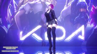 MMD Exid - Me & You Ahri Akali Evelynn Sexy Kpop Dance League of Legends KDA - 2 image