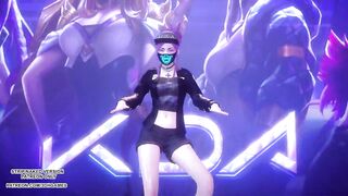 MMD Exid - Me & You Ahri Akali Evelynn Sexy Kpop Dance League of Legends KDA - 5 image