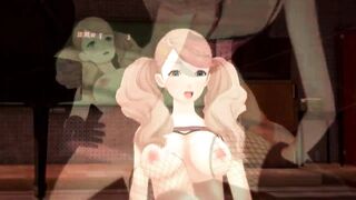 Persona Futanari Selfcest - Ann Takamaki creampie and cumshot - 4 image