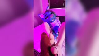 Best POV: Sexy furry girl gives you a footjob - 5 image