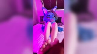 Best POV: Sexy furry girl gives you a footjob - 9 image