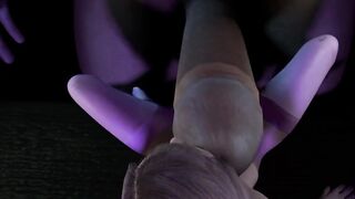 A blonde girl is trying her best to satisfy a Giant's Dick - 9 image