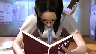 Asian Girl Studying while getting Anal | 3D Hentai - 10 image