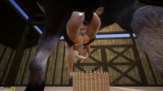 Busty bitch gets milk from p | Big Cock Monster | 3D Porn Wild Life - 4 image