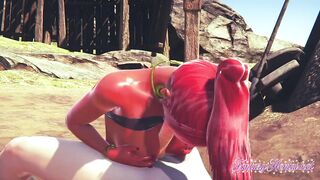 Zelda Hentai 3D - Gerudo Girl is fucked in the dessert - Anime manga Japanese game porn