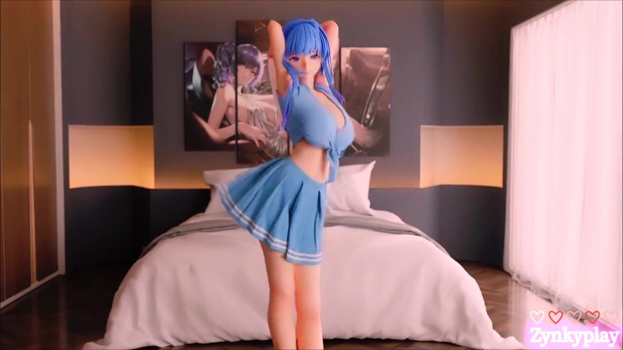 Anime girl 3D dancing sexy watch online