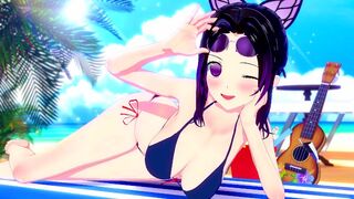 DEMON SLAYER ANIME HENTAI 3D COMPILATION (Shinobu Kocho, Daki, Mitsuri Kanjori, Kanae Kocho) - 1 image